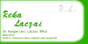 reka laczai business card