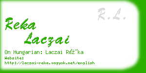 reka laczai business card